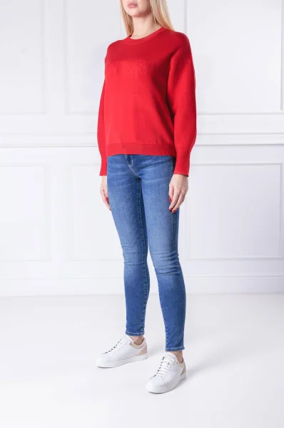 Пуловер LS CN AUDREY | Regular Fit GUESS червен