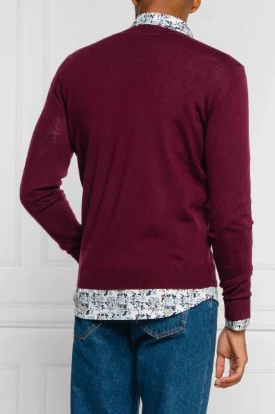 Вълнен пуловер | Regular Fit Karl Lagerfeld бордо