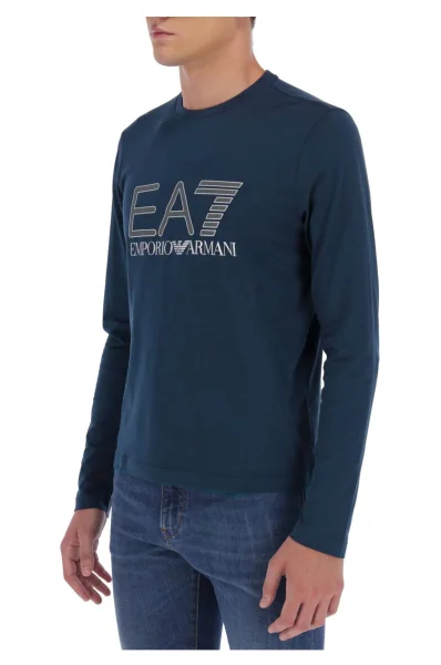 Блуза с дълъг ръкав | Regular Fit EA7 тъмносин