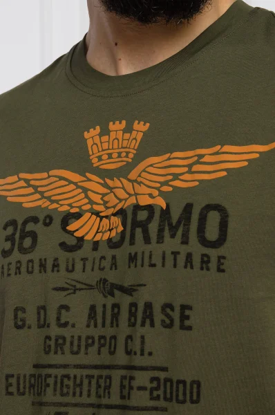 Тениска | Regular Fit Aeronautica Militare каки