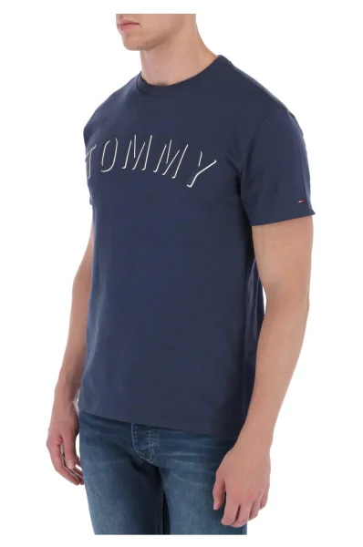 Тениска TJM OUTLINE LOGO TEE | Regular Fit Tommy Jeans тъмносин