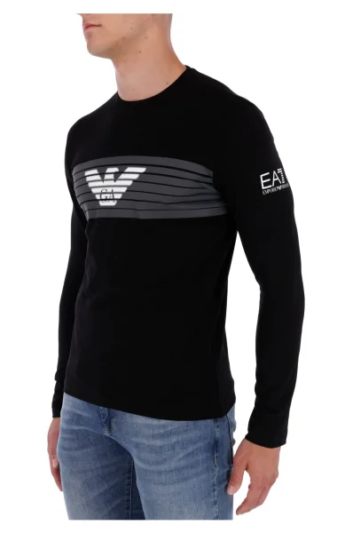 Блуза с дълъг ръкав | Regular Fit EA7 черен