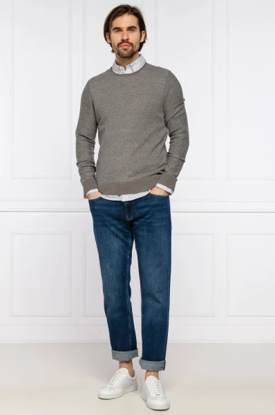Пуловер Komesrlo | Slim Fit BOSS ORANGE сив