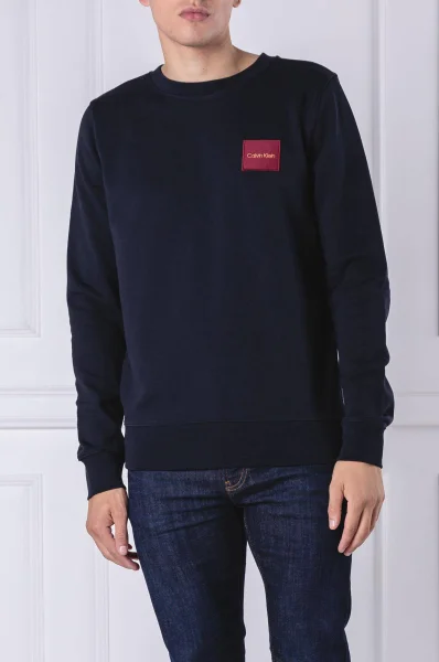 Суитчър/блуза LOGO CHEST BADGE | Regular Fit Calvin Klein тъмносин