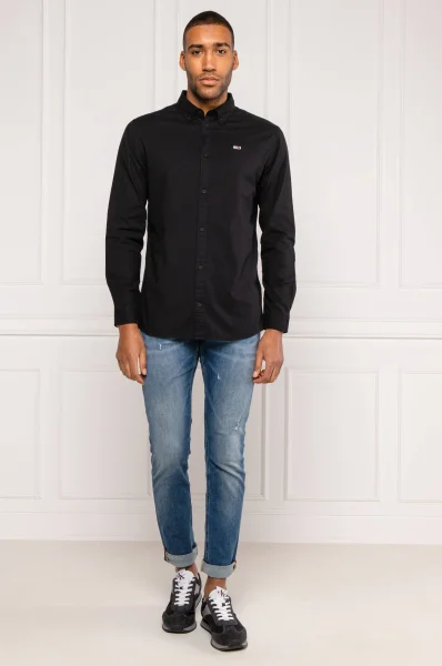 Риза TJM oxford | Slim Fit Tommy Jeans черен