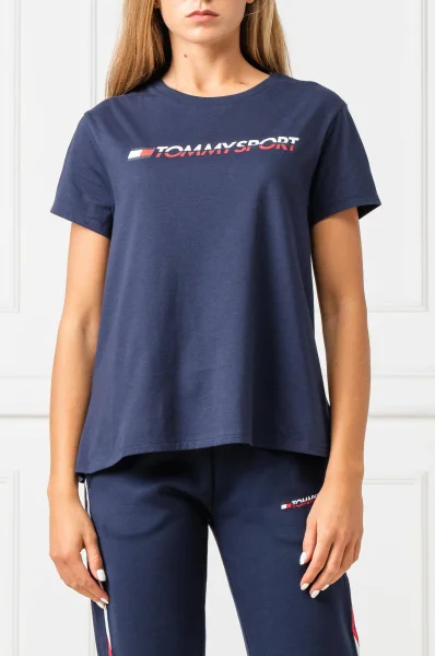 Тениска Logo | Regular Fit Tommy Sport тъмносин