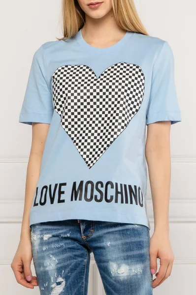 Тениска | Regular Fit Love Moschino небесносин