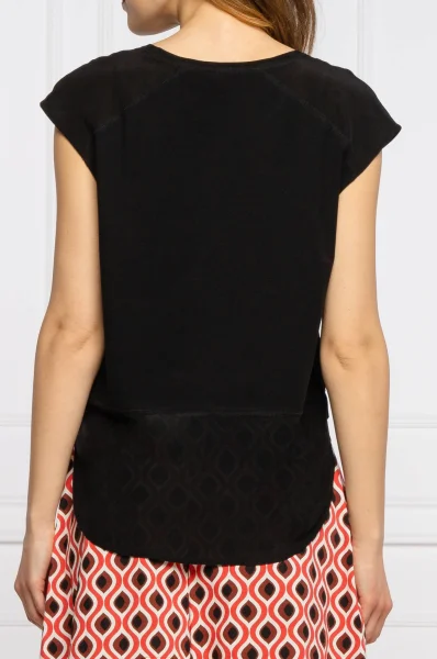 Блуза | Straight fit | с добавка коприна Marella SPORT черен
