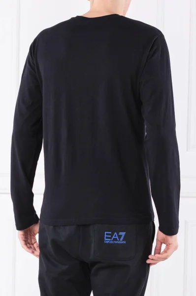 Блуза с дълъг ръкав | Regular Fit Emporio Armani черен