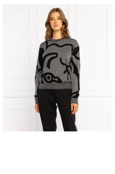 Пуловер | Comfort fit Kenzo сив
