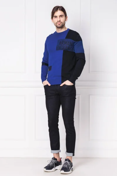 Пуловер | Regular Fit Armani Exchange син