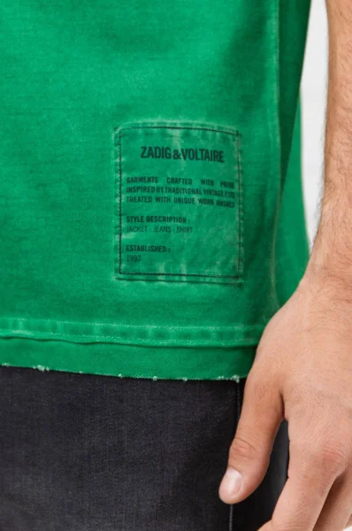 Поло/тениска с яка TROT | Regular Fit | pique Zadig&Voltaire зелен
