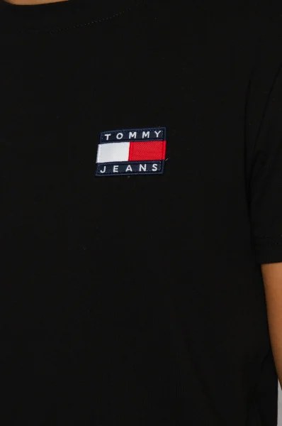 Тениска TJM Tommy badge | Regular Fit Tommy Jeans черен