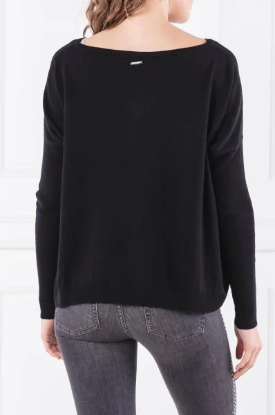 Пуловер | Loose fit | с добавка вълна Liu Jo черен