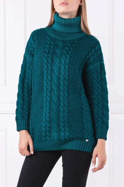 Пуловер | Regular Fit Elisabetta Franchi тюркоазен