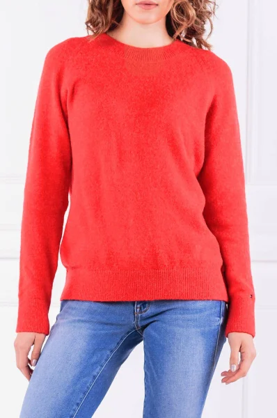 Пуловер VALLIS | Loose fit | с добавка вълна Tommy Hilfiger червен