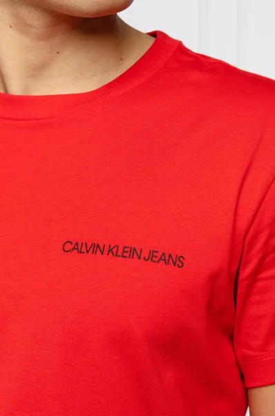 Тениска MONOGRAM | Regular Fit CALVIN KLEIN JEANS червен