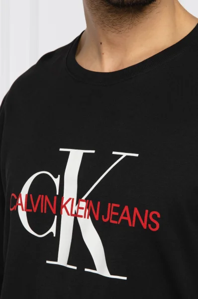 Блуза с дълъг ръкав MONOGRAM | Regular Fit CALVIN KLEIN JEANS черен