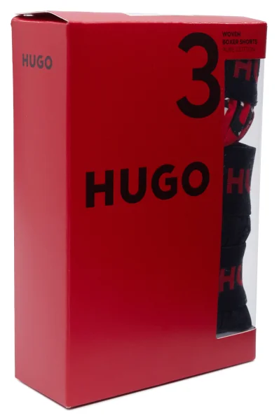 Боксерки 3-pack WOVEN BOXER TRIPLET Hugo Bodywear черен