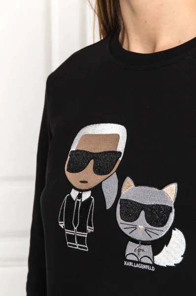 Суитчър/блуза Ikonik Karl & Choupette | Regular Fit Karl Lagerfeld черен
