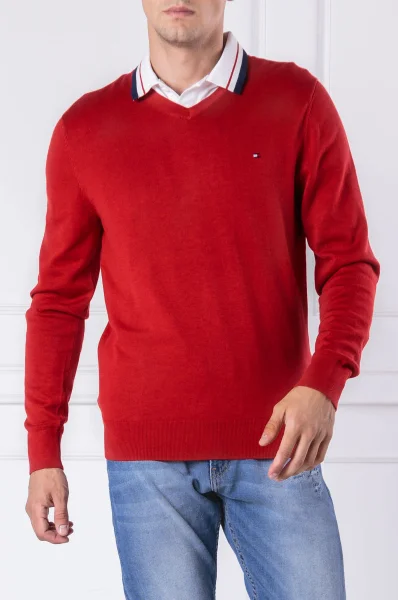 Пуловер | Regular Fit Tommy Hilfiger червен