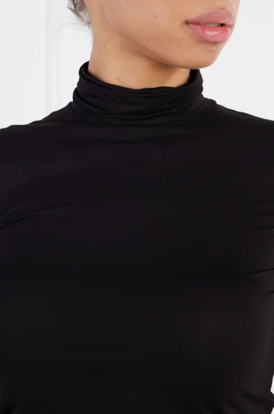 Блуза с поло яка | Slim Fit MAX&Co. черен