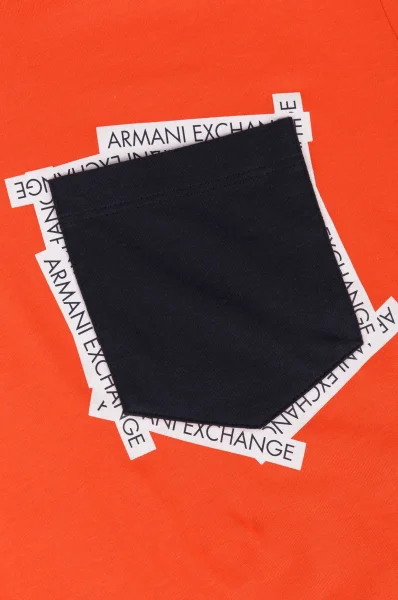 Тениска | Regular Fit | pima Armani Exchange оранжев