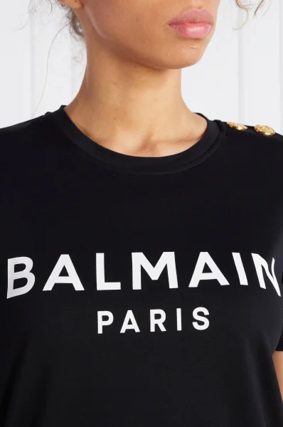 Тениска PRINTED | Regular Fit Balmain черен