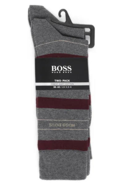 2-pack Socks BOSS BLACK бордо