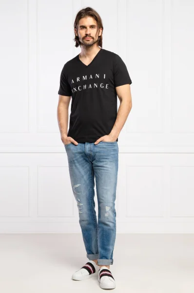 Тениска | Slim Fit Armani Exchange черен
