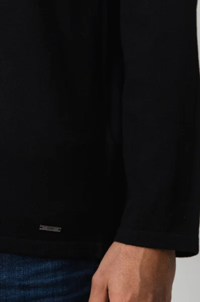 Пуловер San Bastio | Regular Fit HUGO черен