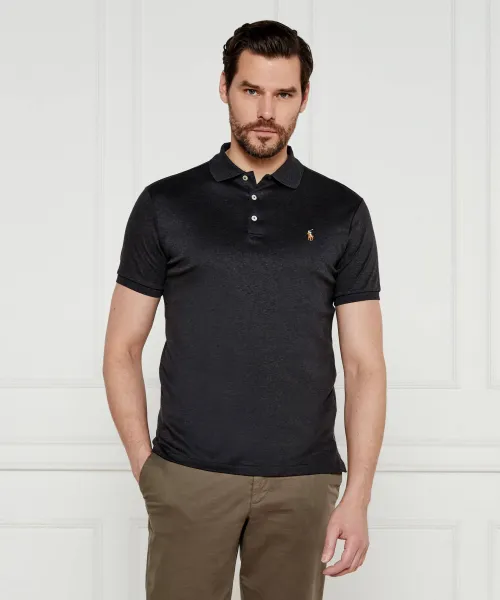 Поло/тениска с яка POLO RALPH LAUREN | черен Custom slim fit 710704319