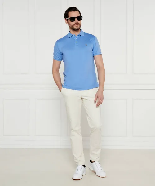 Поло/тениска с яка POLO RALPH LAUREN | небесносин Custom slim fit 710704319