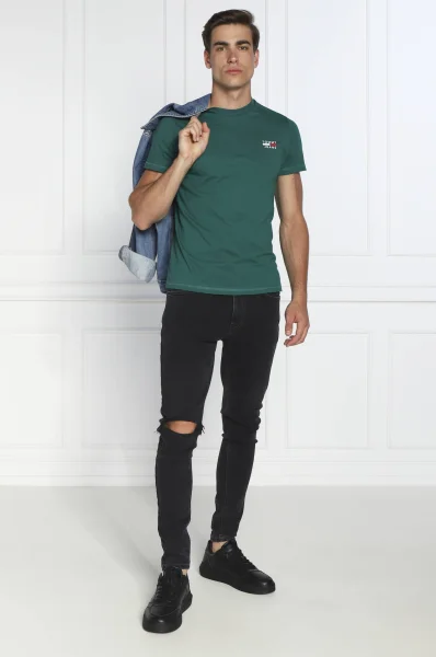 Тениска | Slim Fit Tommy Jeans зелен
