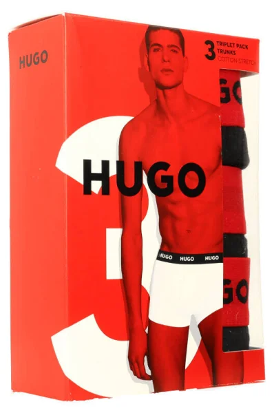 Боксерки 3-pack TRUNK TRIPLET PACK Hugo Bodywear черен