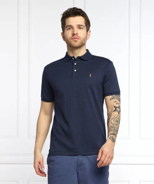 Поло/тениска с яка POLO RALPH LAUREN | тъмносин Custom slim fit 710704319