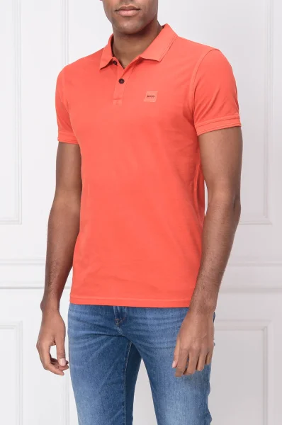 Поло/тениска с яка Prime | Slim Fit | pique BOSS ORANGE оранжев