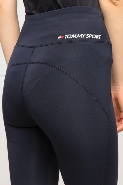 вело-шорти | slim fit Tommy Sport черен