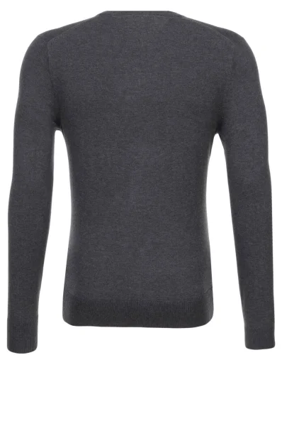 Plaited CTN Silk V-nk Sweater Tommy Hilfiger сив