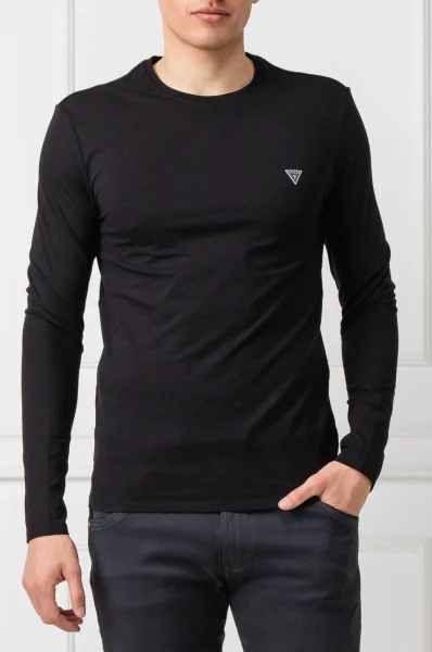 Блуза с дълъг ръкав Core | Regular Fit GUESS черен