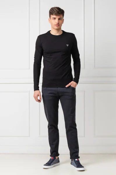 Блуза с дълъг ръкав Core | Regular Fit GUESS черен