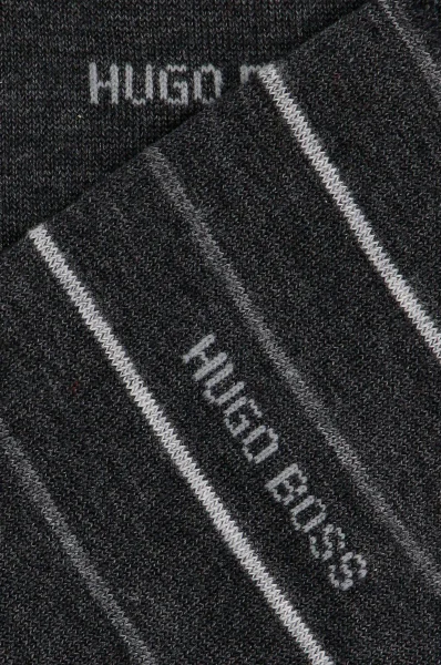 Fine Stripe 2-pack Socks BOSS BLACK графитен