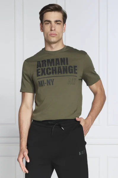 Тениска | Regular Fit Armani Exchange каки