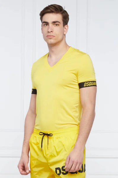 Тениска | Slim Fit Dsquared2 жълт