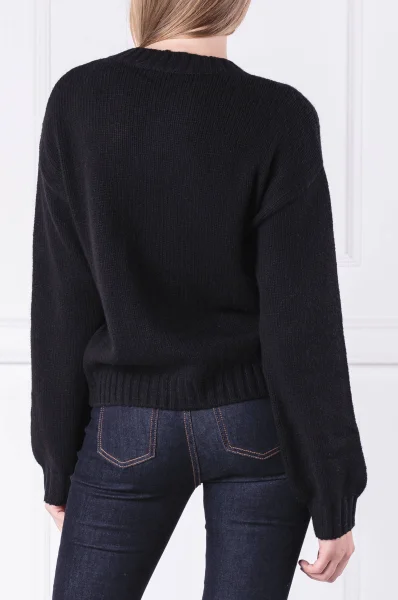 Пуловер | Regular Fit | с добавка вълна Armani Exchange черен