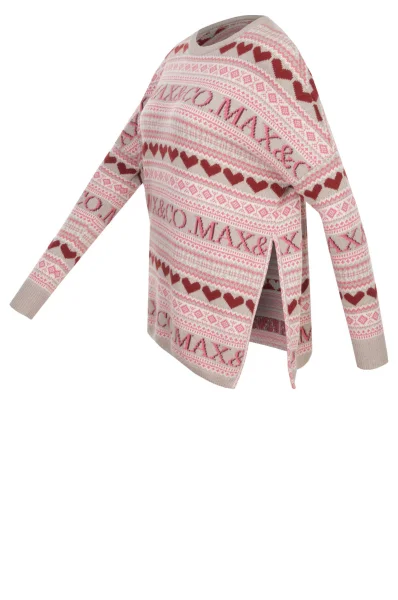 Пуловер Dolce с вълна MAX&Co. пясъчен