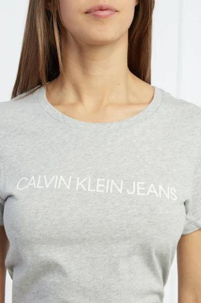 Тениска CORE INSTITUTIONAL | Regular Fit CALVIN KLEIN JEANS пепеляв