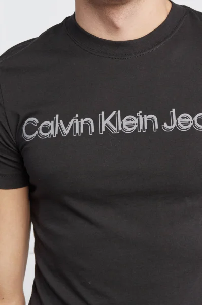 Тениска INSTITUTIONAL | Slim Fit CALVIN KLEIN JEANS черен