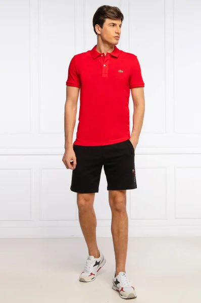 Поло/тениска с яка | Slim Fit | pique Lacoste червен