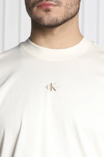 Тениска ARCHIVAL MONOLOGO | Regular Fit CALVIN KLEIN JEANS Екрю